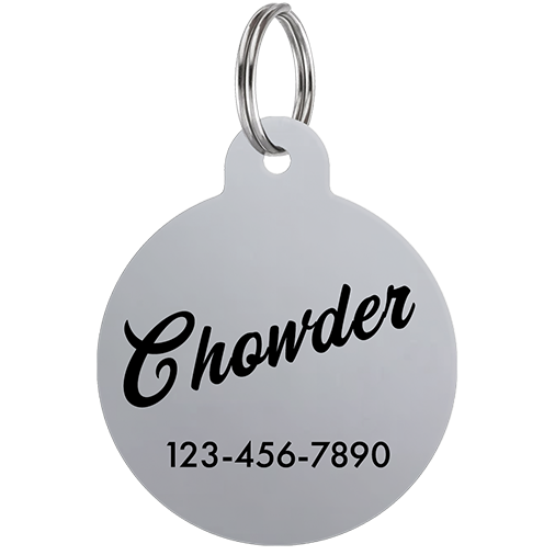 Personalized Stainless Steel Round QR Tag